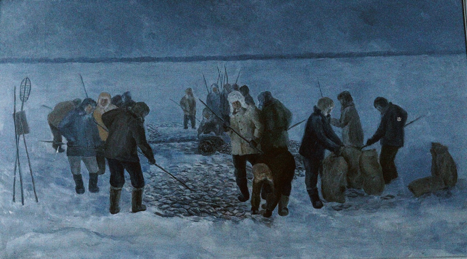  Одним из традиционных способов зимней рыбалки в Якутии является «мунха»